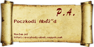 Poczkodi Abád névjegykártya
